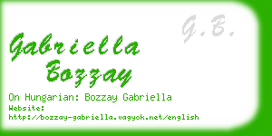 gabriella bozzay business card